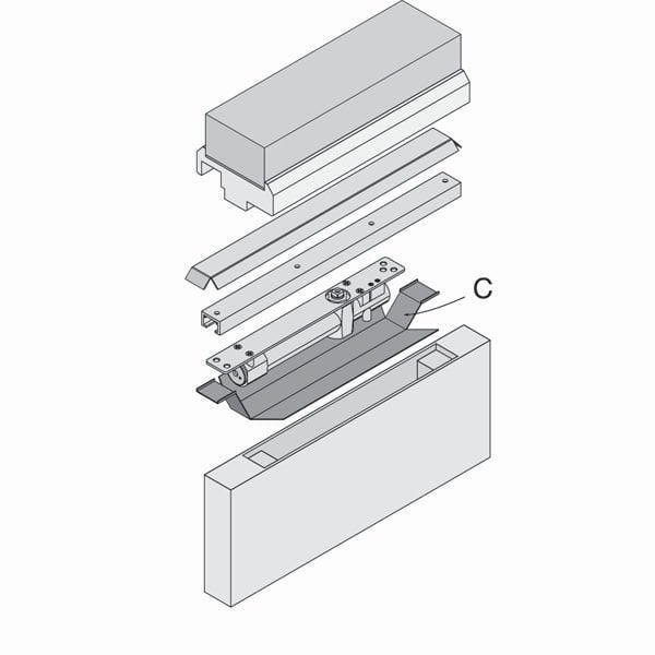 Hafele Koruma Levhası Dc302 Gizli Kapı Kapatıcı İçin 2mm