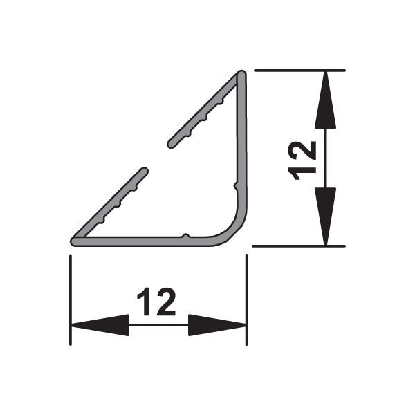 Hafele Yangın Fitili 12x12x2100mm Gri Renk