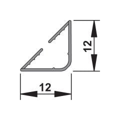 Hafele Yangın Fitili 12X12X2100mm Gri Renk