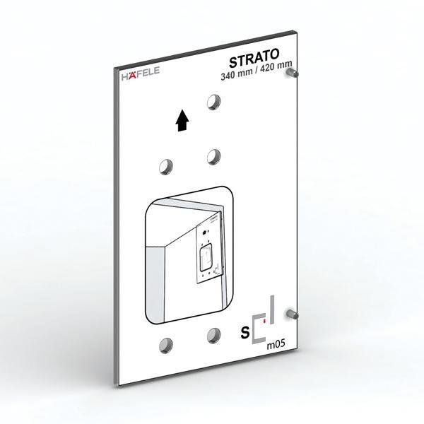 Hafele Strato Gövde Delik şablonu 342-420mm