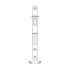 Hafele Gömme (Metal Dilli) Kilit H55.09 Barelli 55/20mm Parlak Pirinç Renk