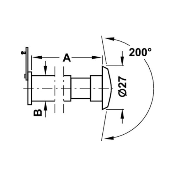 Hafele See200f Kapı Dürbünü, Antik Bronz Renk