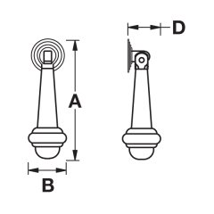 Hafele Sarkaç Kulp Pross 17mm Parlak Altın