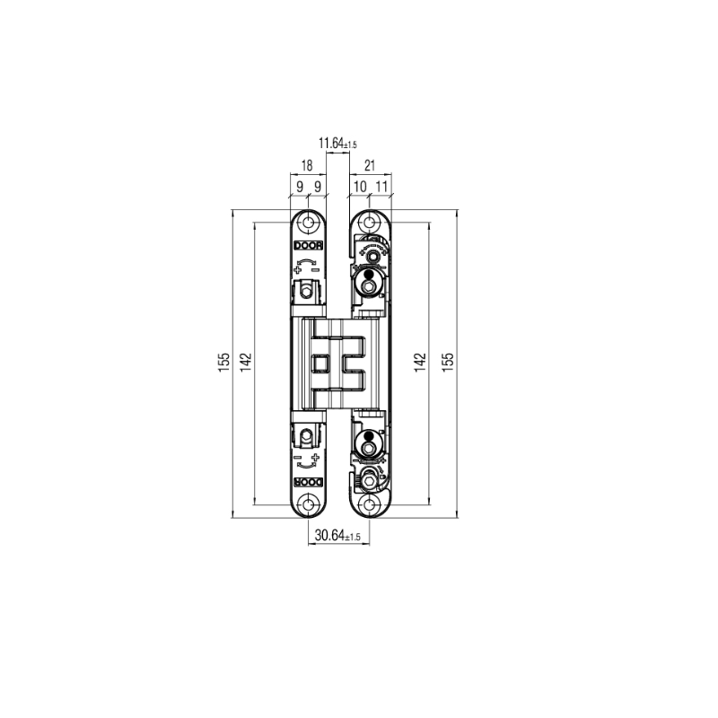 Hafele Gizli Menteşe Cdh 60i 60kg Mat Nikel