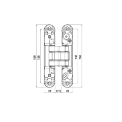 Hafele Gizli Menteşe CDH 80K 100Kg Parlak Pirinç