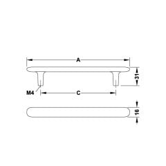 Hafele Mobilya Kulpu H2135 128mm Mat Siyah