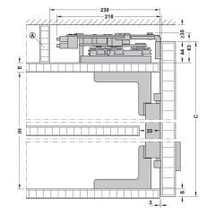 Hafele FINETTA FLATFRONT S 10 FB 1116-1371mm