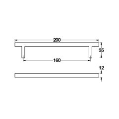 Hafele Mobilya Kulpu Lindsey2 224mm Mat Siyah