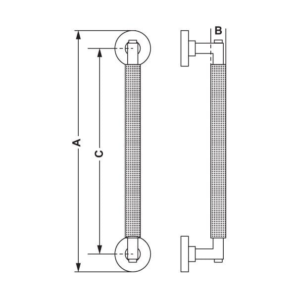 Hafele çekme Kol Verona 300mm Mat Siyah