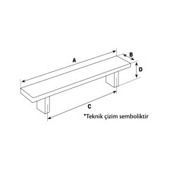 Hafele Kabuk Çekmece Kulpu Tach 64mm Antik Gümüş