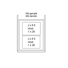 Hafele Asma Çerçevesi 500mm (Grass 18/19mm)