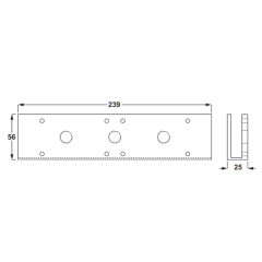 Hafele DCL301 Cam kapı bağ.plakası,10-12mm