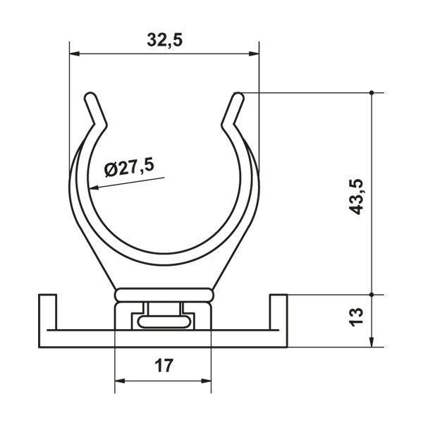 Hafele Pft06 Baza Klipsi Vidalı Gri