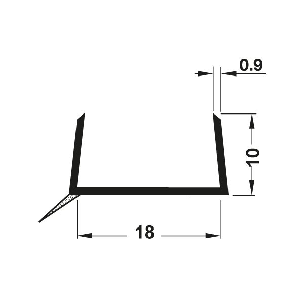 Hafele Pete03 Baza Fitili Pl.18mm/3000mm,şeffaf