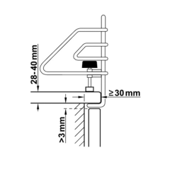 Hafele Ocak Önü Koruyucu 978x140x175mm Krom Renk