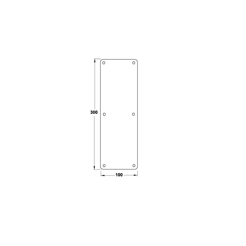 Hafele İtme/çekme Plakası 2x30x10cm Parlak Pirinç Renk