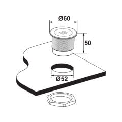 Hafele Port Usb-C Ünitesi 12V,3A, Mat Krom