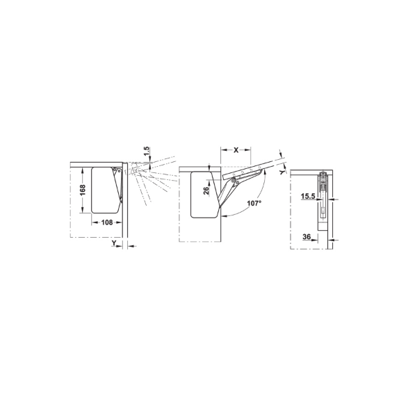 Hafele Free Flap 1.7 Makas Seti B Beyaz