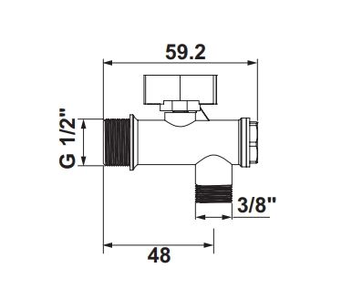 Hafele Filtreli Ara Musluk,1/2''-3/8'' Mat Krom