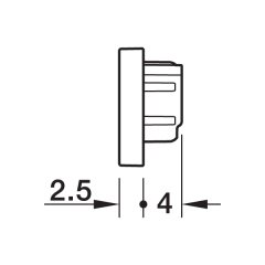 Hafele Profıl 2102 Yan Kapak Gümüş Renkli (10'lu Paket)