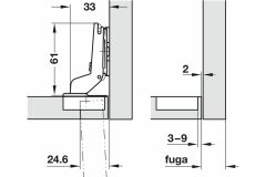 Hafele Duomatic Plus Kalın Kapak Menteşesi Tdb 48/6 96 Derece