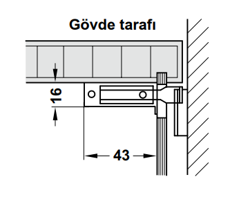 Hafele Mini Dolap Askı Elemanı, Vidalı, Beyaz