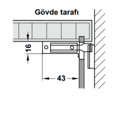 Hafele MINI Dolap Askı Elemanı, Vidalı, Beyaz