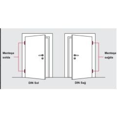 Hafele Yaprak Menteşe Binili Çelik 120mm Sağ Mat Siyah