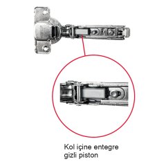 Hafele Metalla 110 Tas Menteşe Yavaşlatıcısız Yarım Deve 48/6