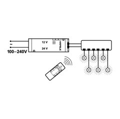 Hafele Uzaktan Kumanda Alıcısı 12V/60W 6 Kanallı