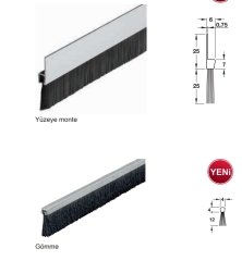 Hafele Kapı Altı Fırçası Gömme Montaj 1000mm