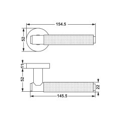 Hafele Kapı Kolu Seti Verona Barelli Mat Siyah