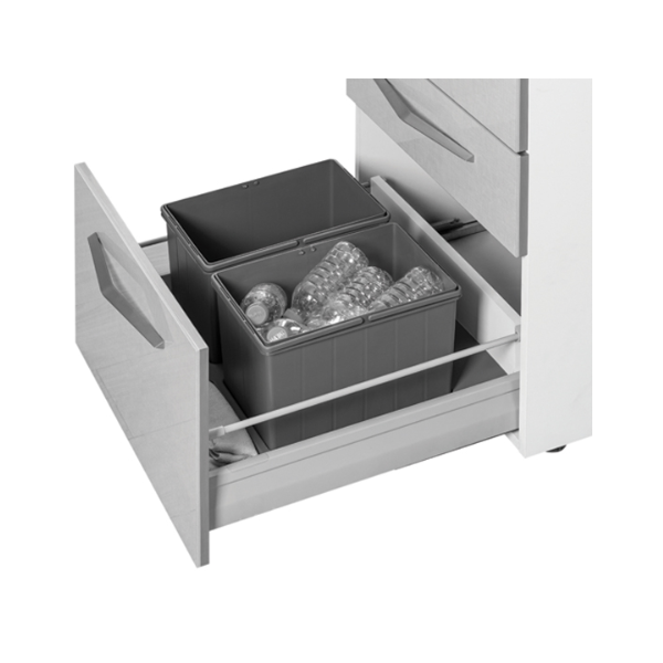 Hafele Covert çöp Kutusu Antrasit 900mm 3x12lt