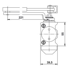 Hafele DC501 Sabitlemeli Kapı Kapatıcı EN 2-5, Mat Krom Renk