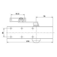 Hafele DC501 Sabitlemeli Kapı Kapatıcı EN 2-5, Mat Krom Renk