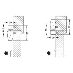 Hafele DCL84 Kapı Kapatıcı F EN3, Parlak Pirinç