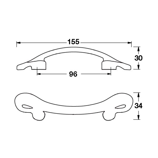 Hafele Mobilya Kulpu Angelo 96mm Parlak Krom
