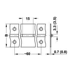 Hafele Boy menteşe nikel 32x0,7x3500mm