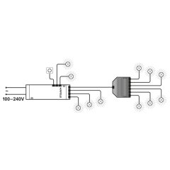 Hafele 6 Çıkışlı Çoklayıcı, 12V, Plastik, Siyah Renk