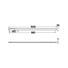 Hafele Mobilya Kulpu Mia Side2 1000mm Paslanmaz Çelik