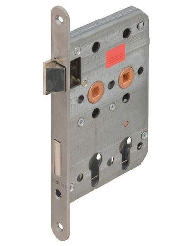 Hafele H80.02 çift Barelli Gömme Kilit Paslanmaz çelik 40/80/20mm Din Sol
