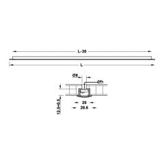 Hafele LED3020 Aydınlatma 24V/11,5W 513 mm Soğuk Beyaz Renk