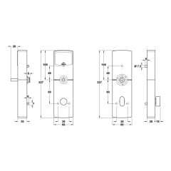 Hafele DTSH FH ISO V3 P. Çelik, Mat, DIN Sol, RH