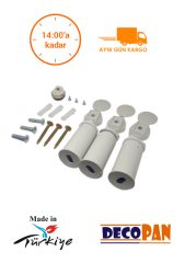 BEYAZ HAVLUPAN MONTAJ SETİ 3 'LÜ