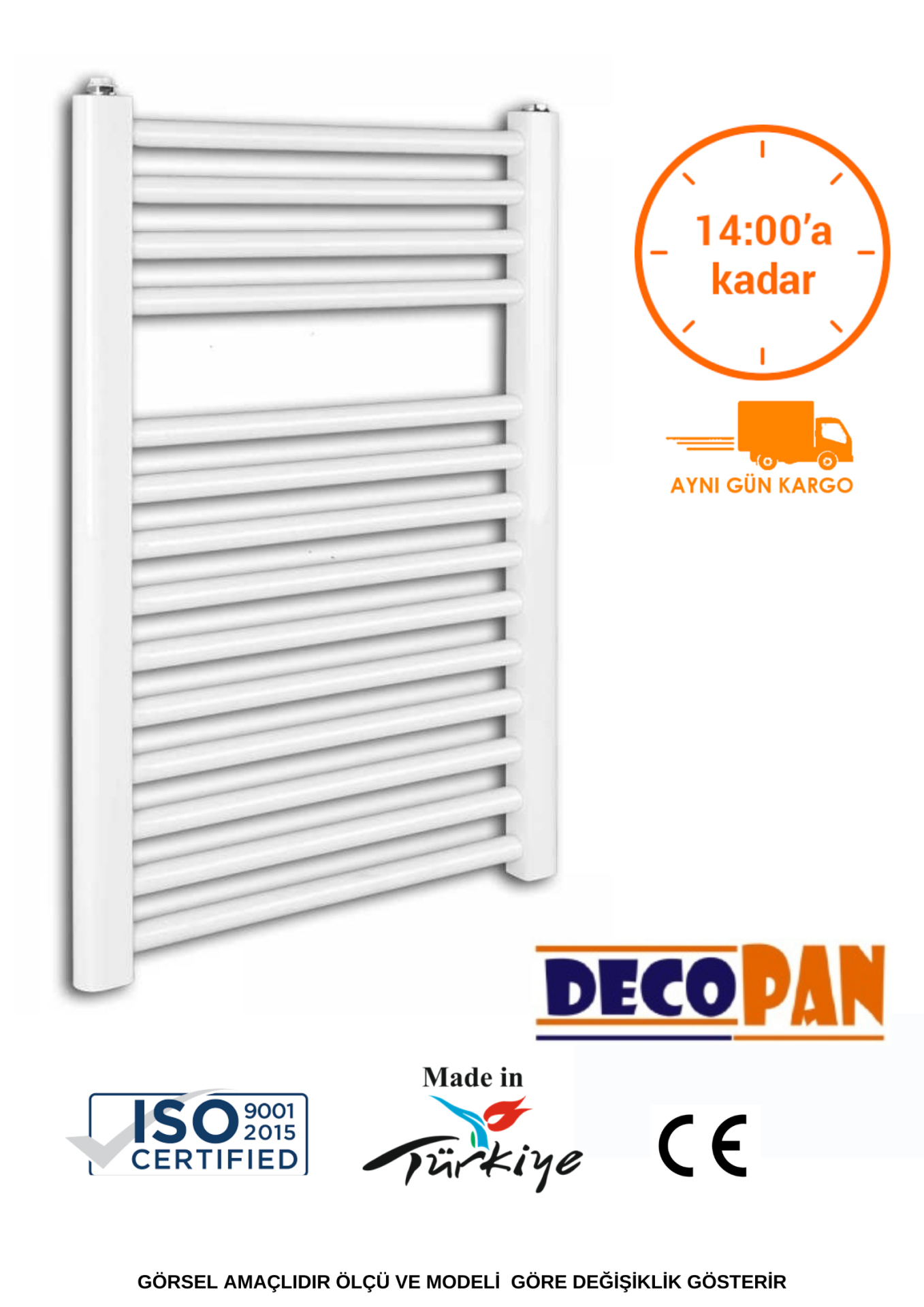 60x110 Decopan Beyaz Havlupan(15 borulu)