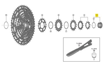 Shimano SLX CS-M7100 Kaset Dişli Kilit Somunu ve Pul(Lock Ring & Spacer) Y0GY98010