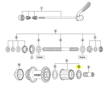 Shimano Arka Göbek Sağ Sızdırmaklık Keçesi Y3CR08000