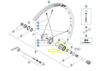 Shimano FH-M770-S Arka Göbek Filibir Gövde Y3CZ98050