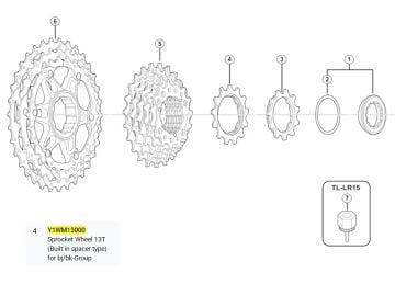 Shimano Deore CS-HG500-10 Kaset Dişli 13T Dişlisi Y1WM13000