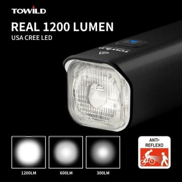 Towild CL1200 Smart 1200 Lümen Usb Şarjlı Bisiklet Ön Lamba